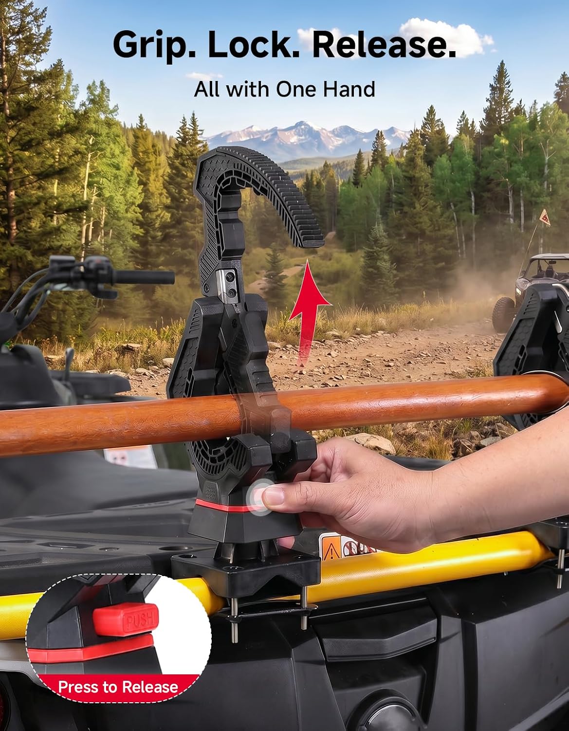 Ratcheting Hunting Tool Rack For ATV UTV