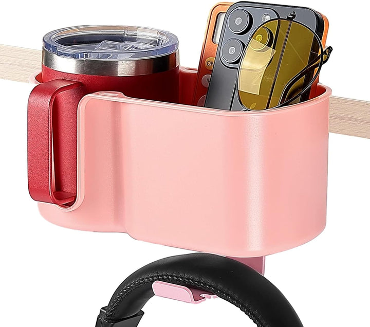 2 in 1 Desk Cup Holder for Most 18-32 oz Bottles - Kemimoto
