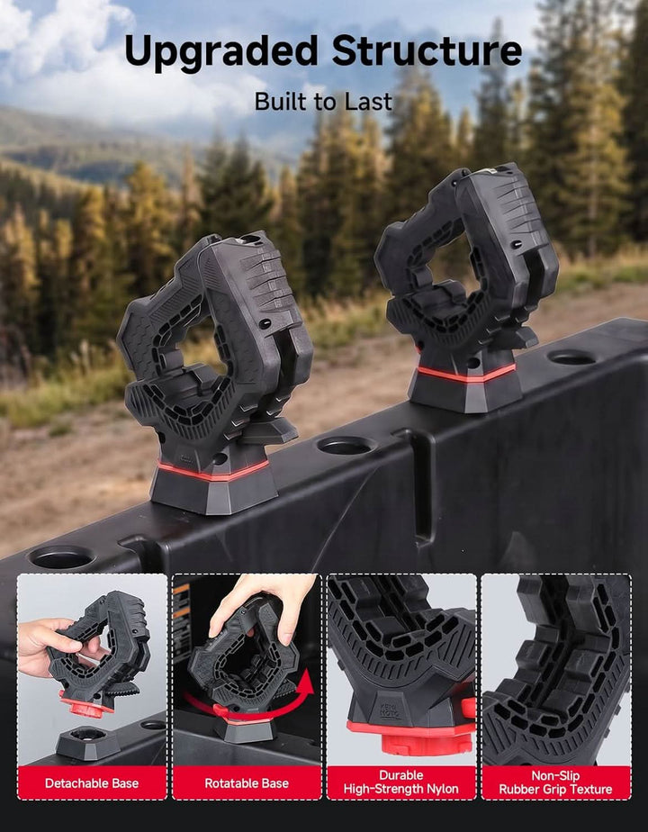 Ratcheting UTV Hunting Tool Rack, Adjustable Grip Mount For Polaris Ranger General