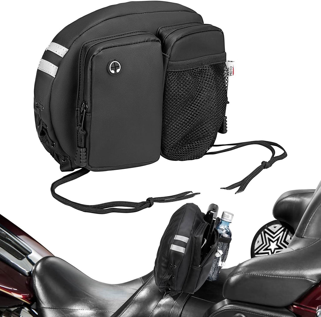 Motorcycle Backrest Bag Organizer Kit for Touring Softail - Kemimoto