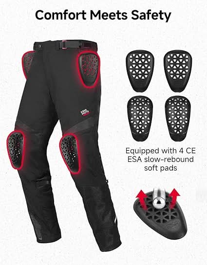 Motorcycle Pants for Men with CE Armor Pockets