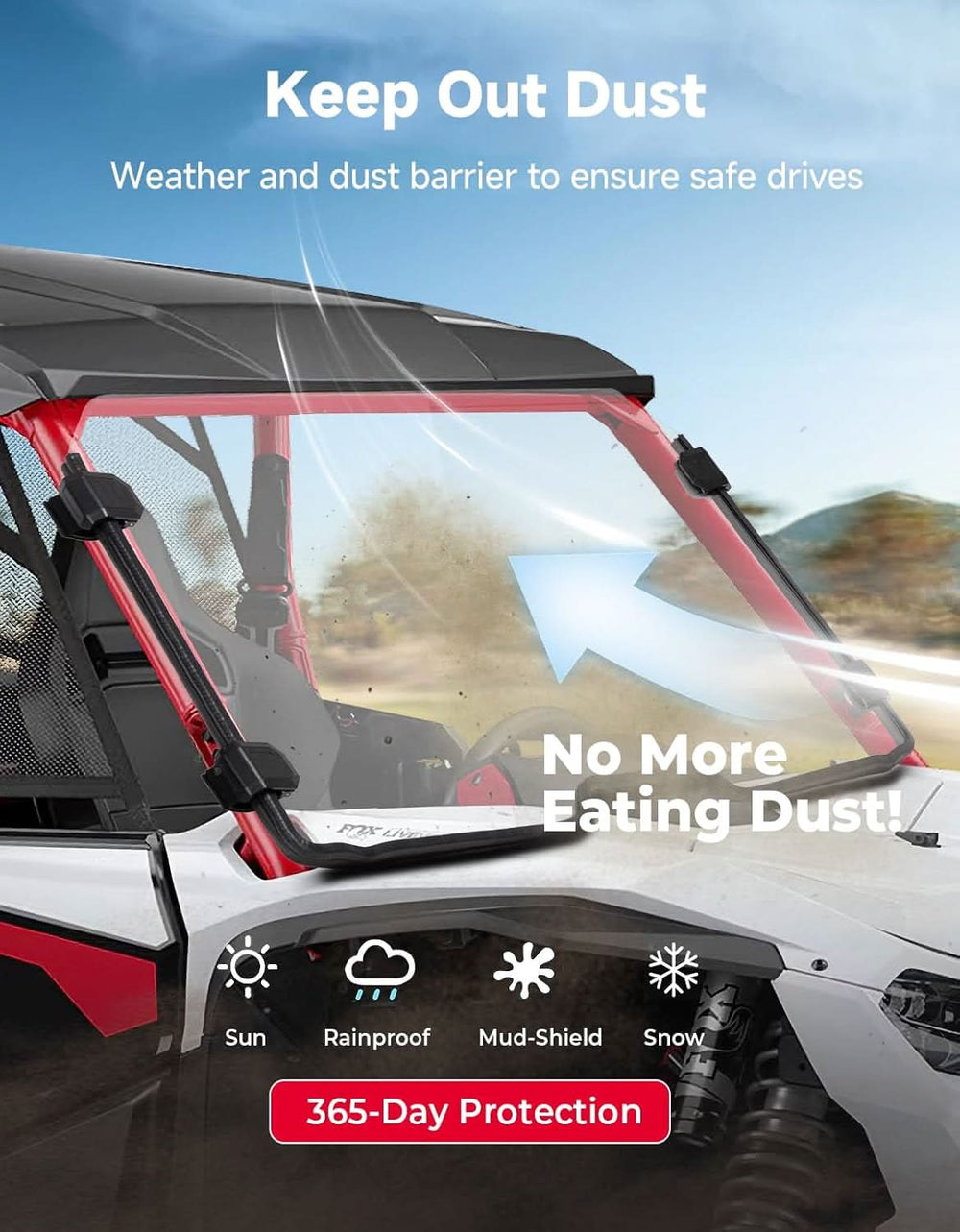 Front Windshield For Honda Talon 1000(2019+) - Kemimoto