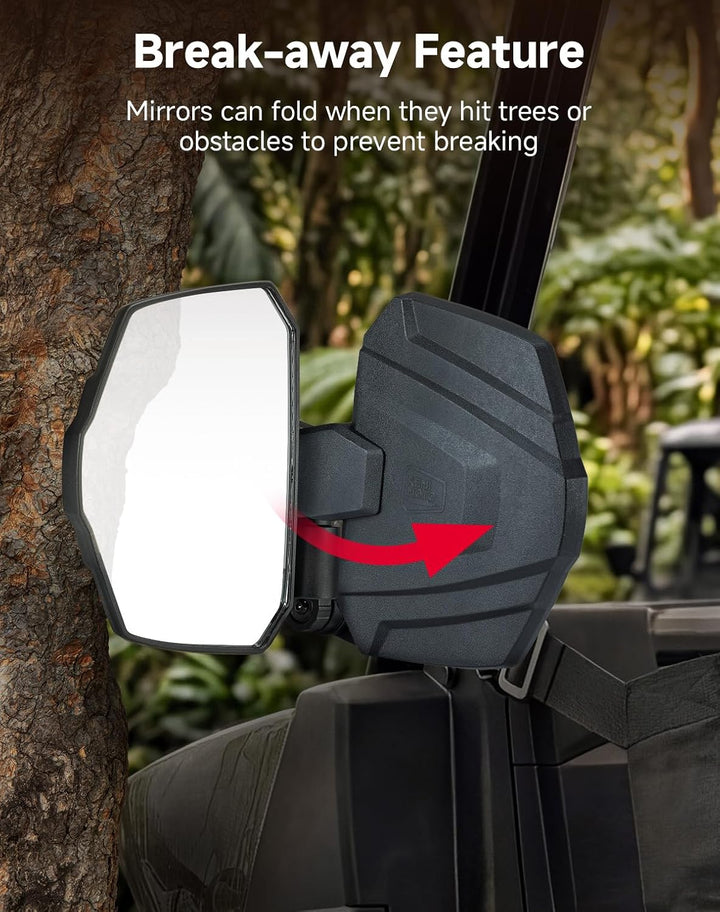 UTV Side View Mirrors for Polaris Ranger 570/500/900 XP 2014-2026 - Kemimoto