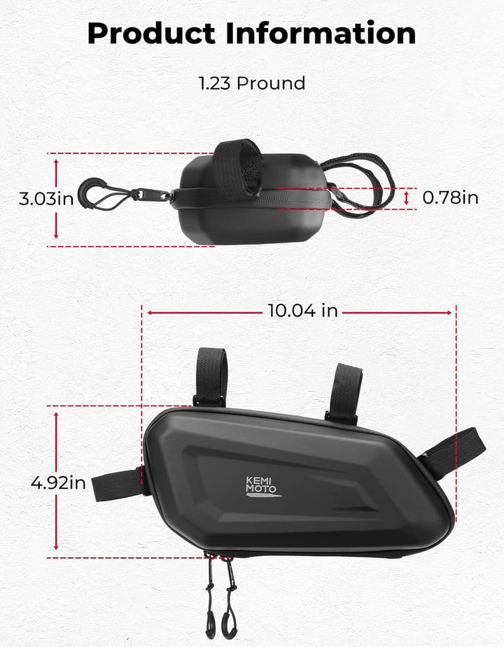 EVA Hard Shell Tool Side Bag for Motorcycle - Kemimoto