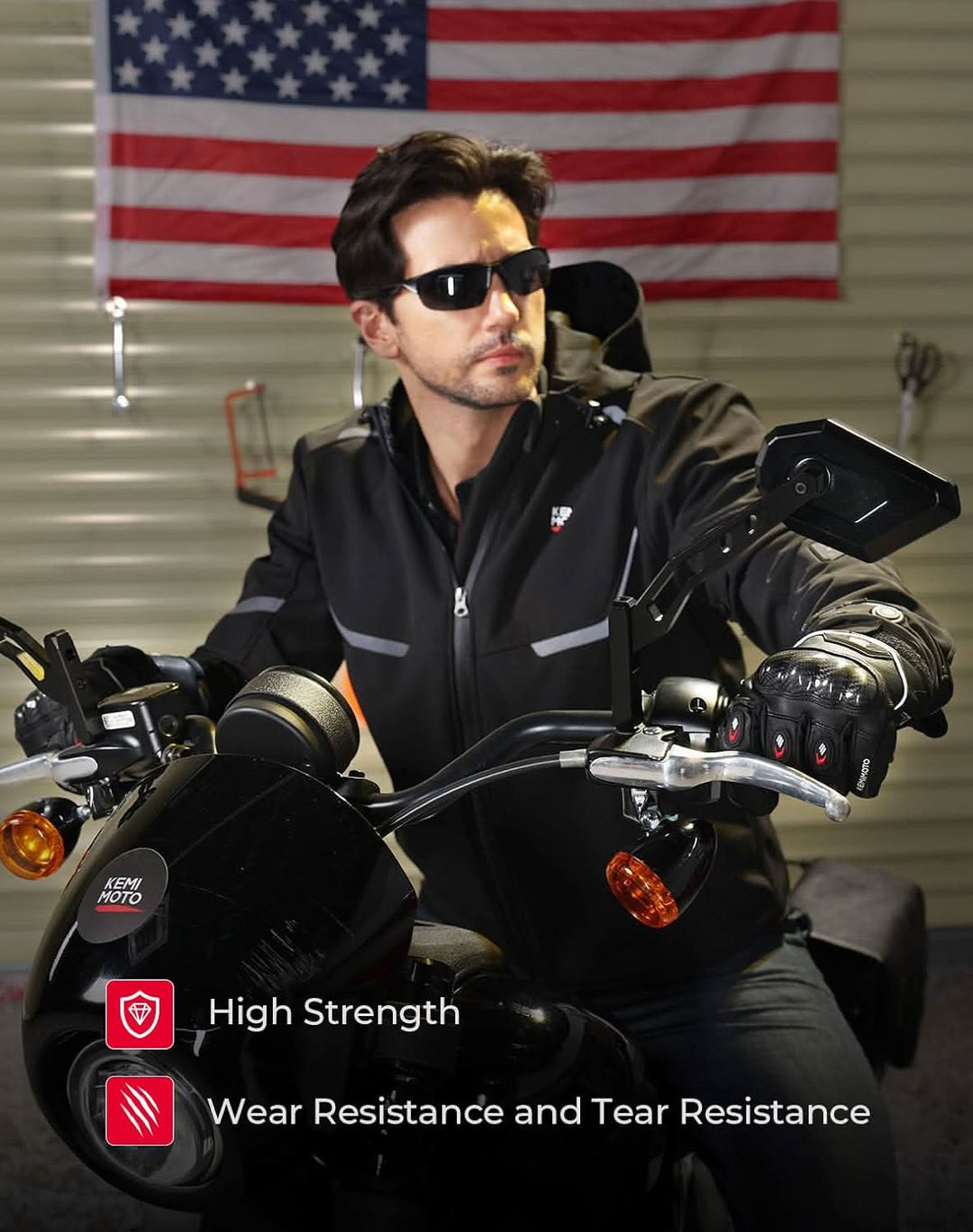 Heated Motorcycle Gloves with 7.4V 2500mAh Rechargeable Battery - Kemimoto