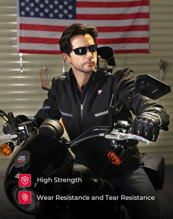 Heated Motorcycle Gloves with 7.4V 2500mAh Rechargeable Battery - Kemimoto