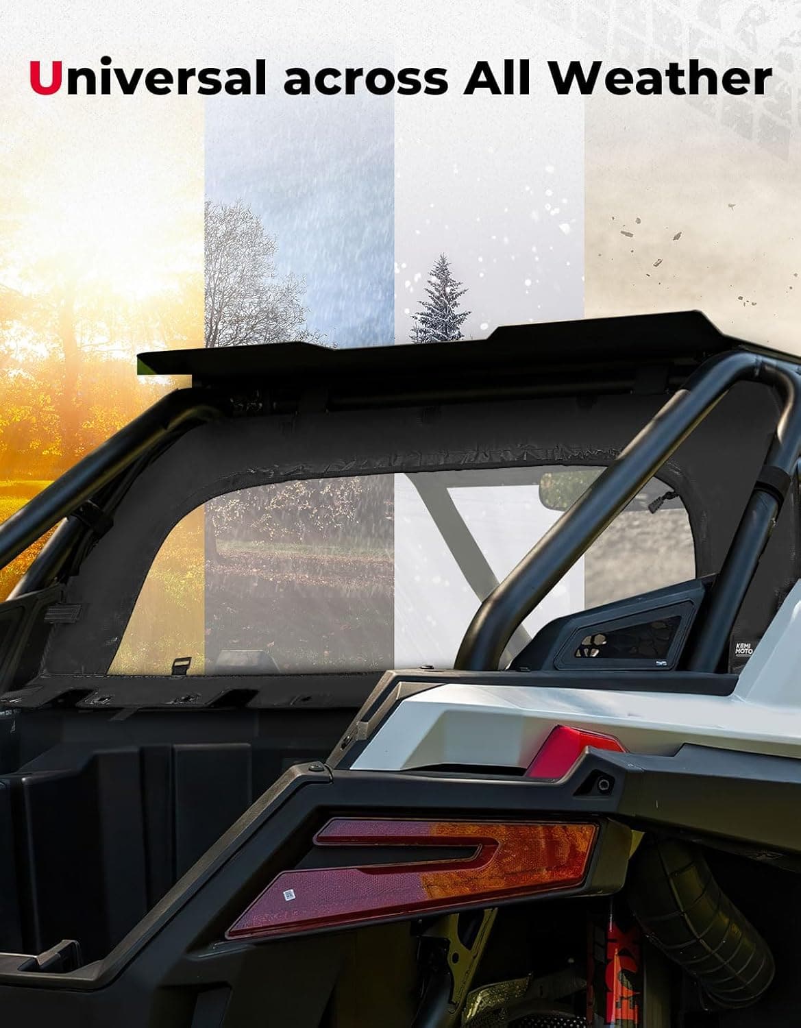 Soft Rear Windshield for Polaris RZR PRO R/ R4 2022-2024 - Kemimoto