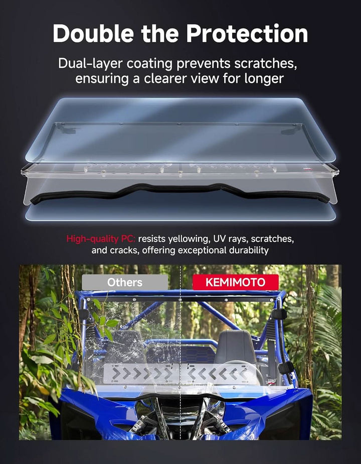 UTV Vented Windshield For YAMAHA YXZ