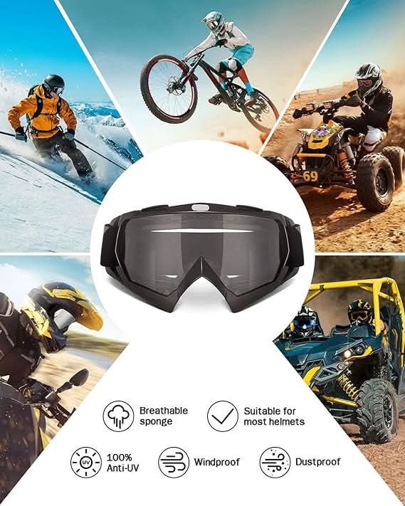 Dirt Bike Goggles Motocross Goggles ATV UTV Goggles Anti UV Riding Goggles - Kemimoto