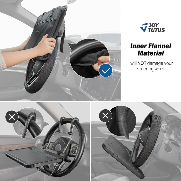 JOYTUTUS 3 in 1 Steering Wheel Eating Tray, Car Back Seat Laptop Desk - Kemimoto