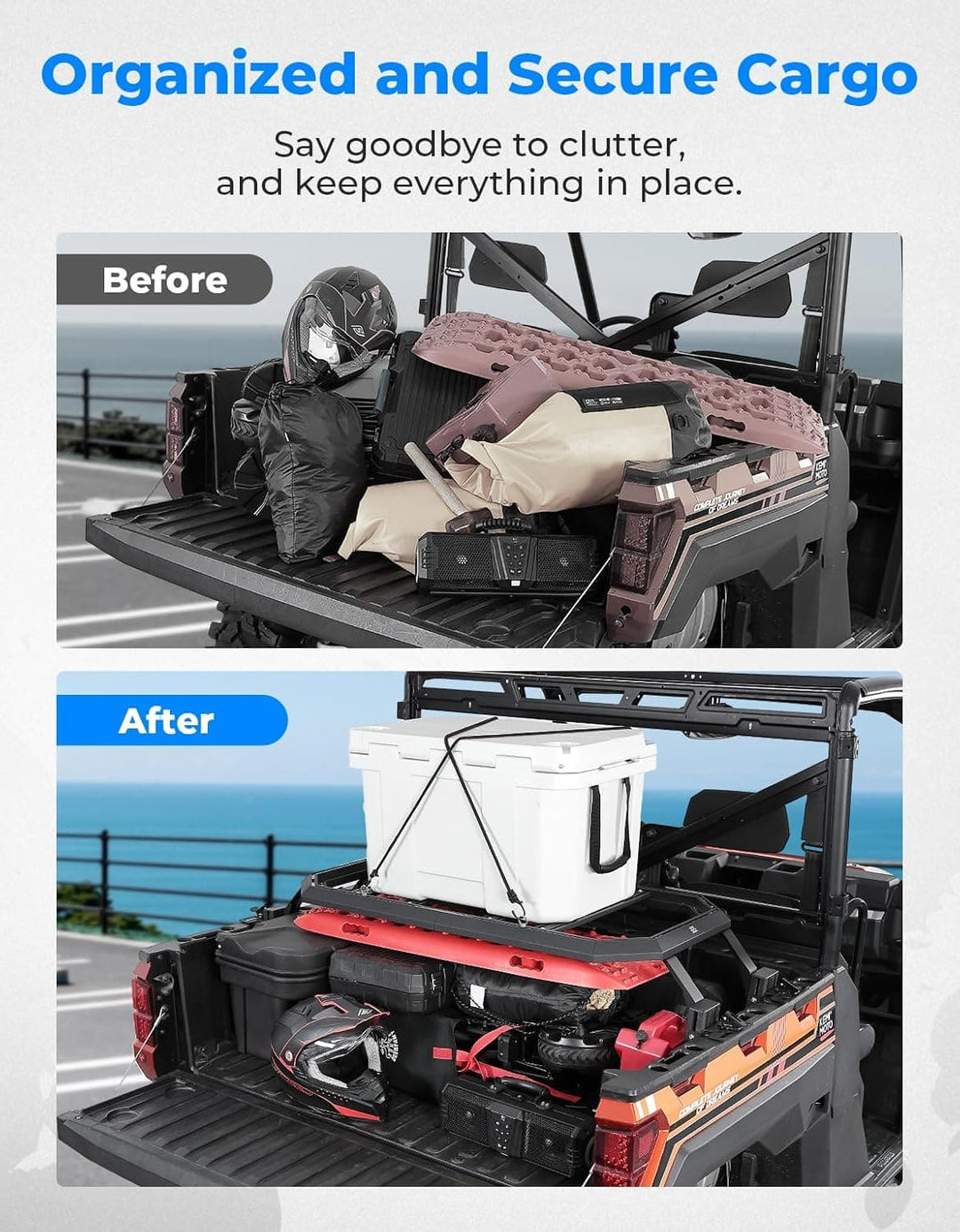 Rear Rack for Polaris Ranger 1000/ XP 1000/ Ranger Diesel - Kemimoto