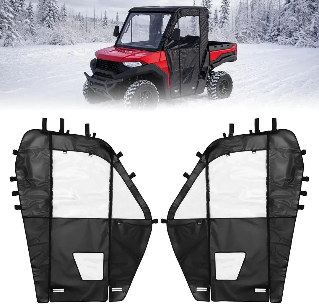 UTV Soft Cab Enclosure Doors with YKK Zipper for Polaris Ranger 570 Full Size / 800 XP