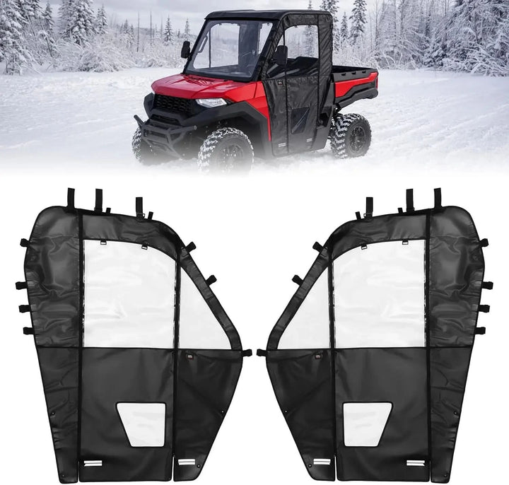 UTV Soft Cab Enclosure Doors with YKK Zipper for Polaris Ranger 570 Full Size / 800 XP