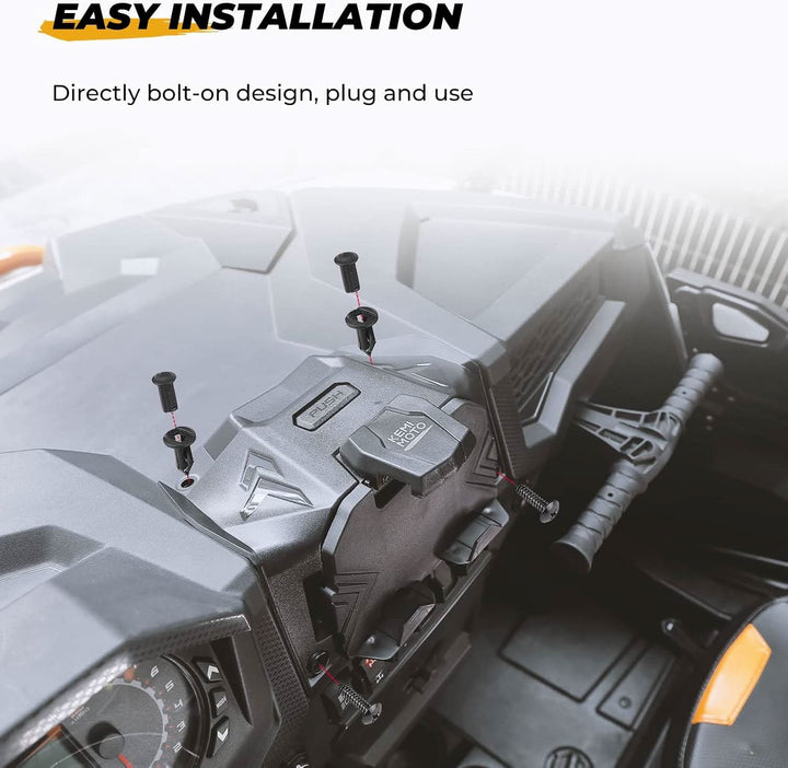Electric Device GPS Mount Storage Box for 2019-2023 Polaris RZR XP 1000 XP Turbo - Kemimoto