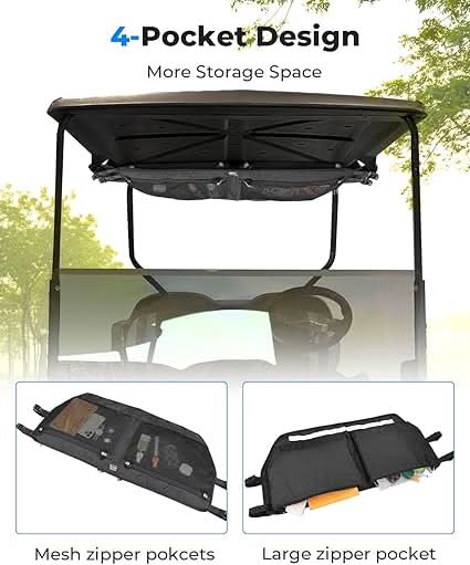 Golf Cart Overhead Storage Bag for 2-Passenger EZGO TXT 1993-2013 - Kemimoto
