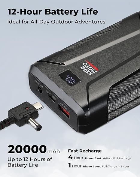 Electric Hooded Sweatshirt with 12V 20000mAh Battery Pack - Kemimoto