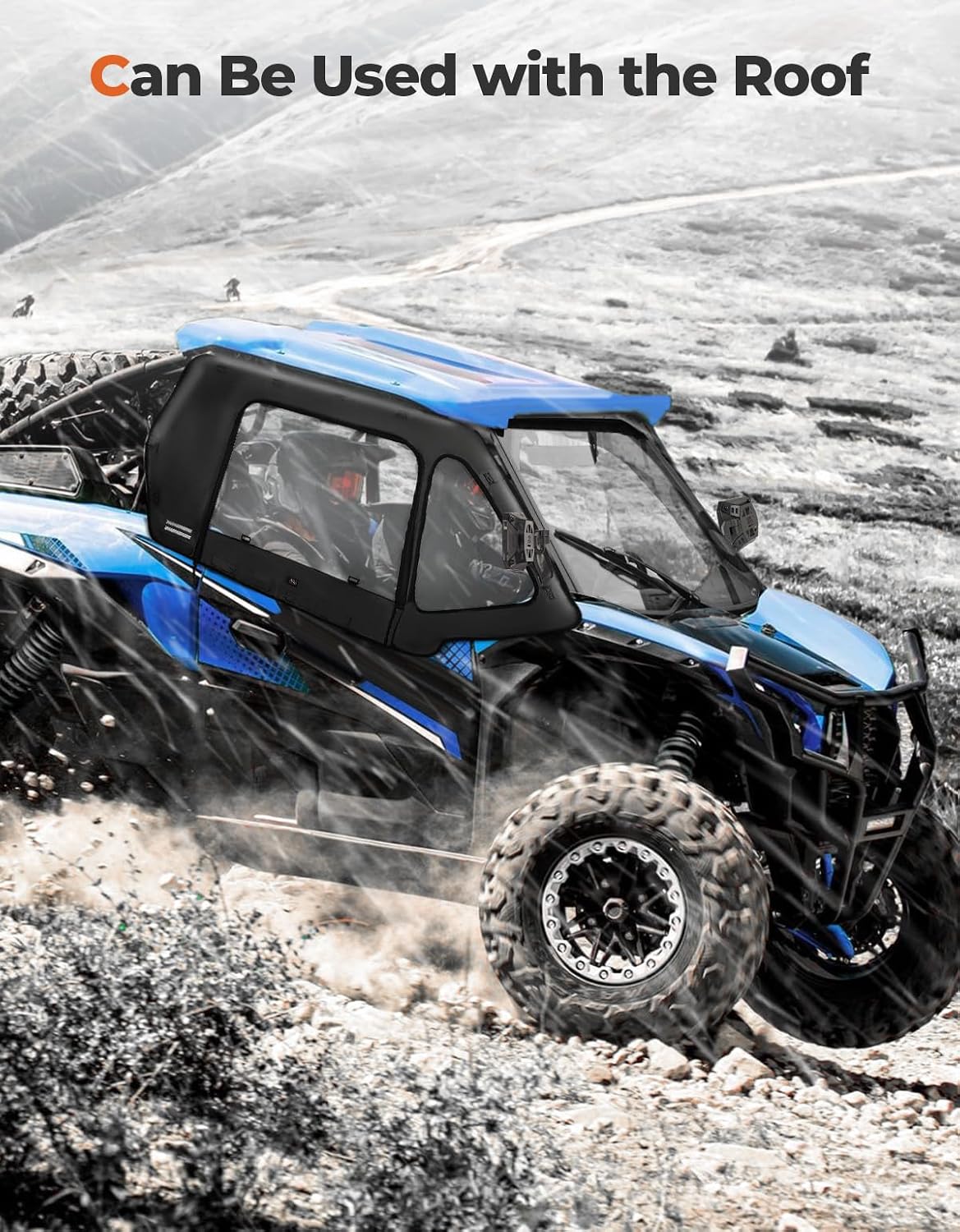Upgraded Clear Door Cab UTV Enclosure For Kawasaki Teryx KRX 1000