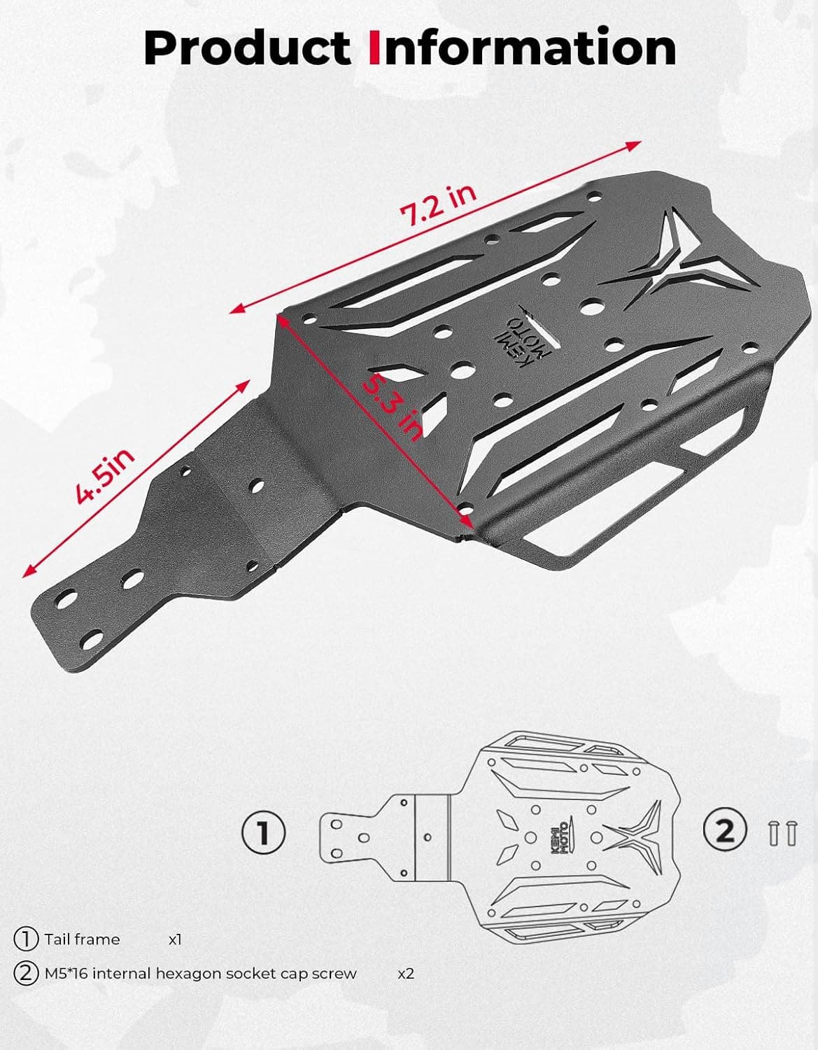 Motorcycle Rear Rack for Talaria X3 - Kemimoto
