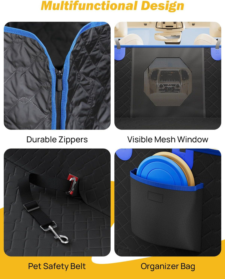 JOYTUTUS Back Seat Extender for Dogs with Dog Bed Mat - Kemimoto