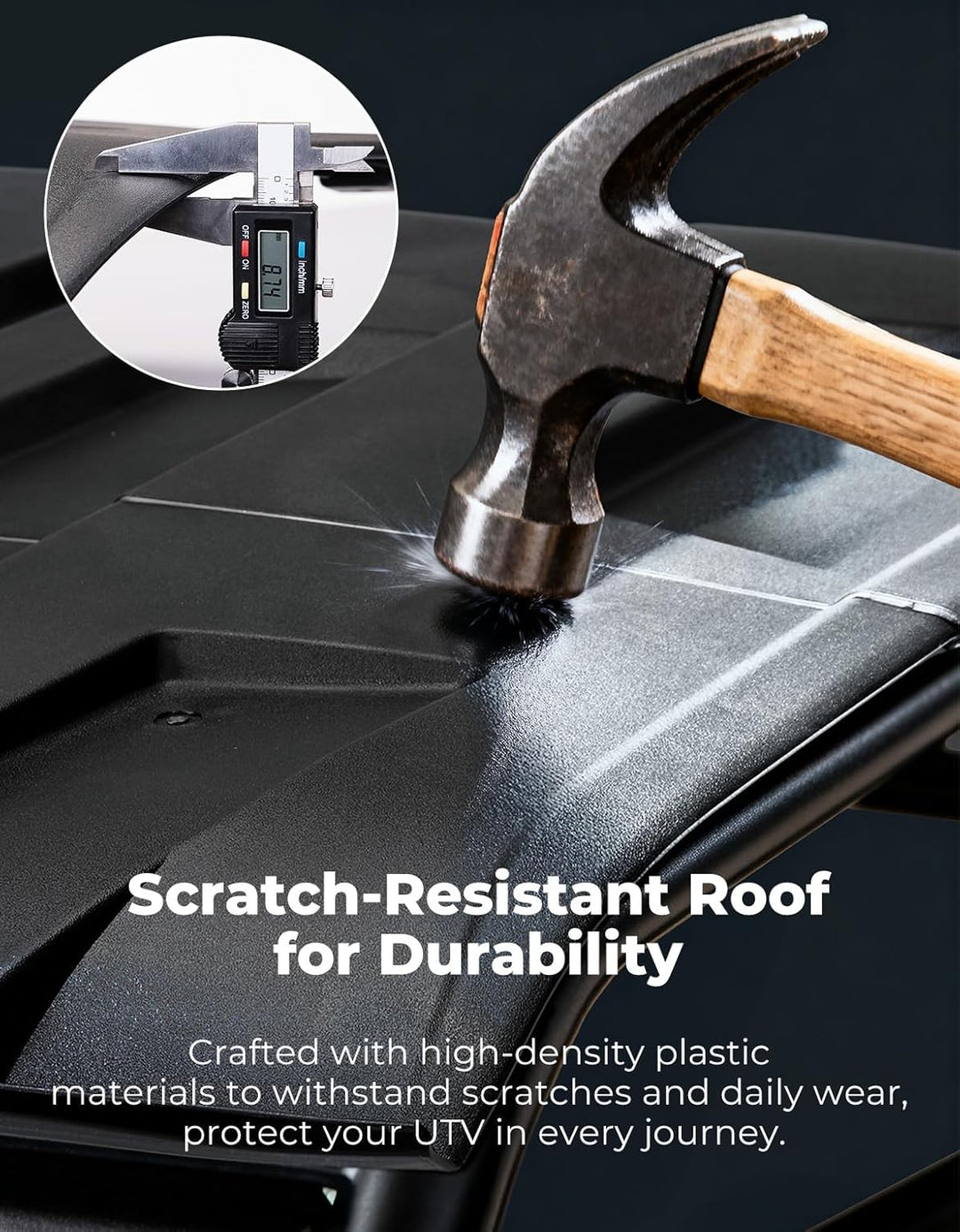 Plastic Hard Roof 3-Seat for Polaris Ranger XP 1000/ 1000/ XP 900 - Kemimoto