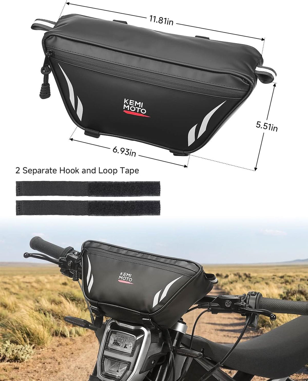 Waterproof Handlebar Bag for Electric Dirt Bike & Motorcycle