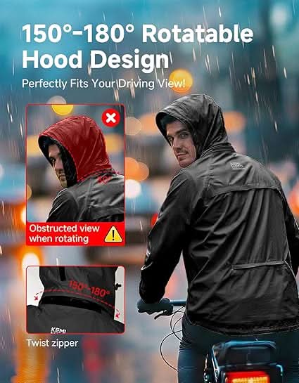 Lightweight Waterproof Jacket for Cycling & Running - Kemimoto