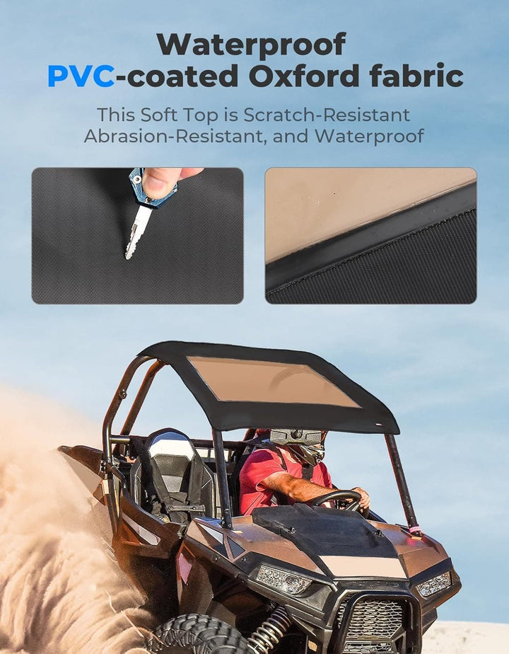 Soft Canvas Roof Top for Polaris RZR XP 1000 / Turbo / 900 2014-2023 - Kemimoto