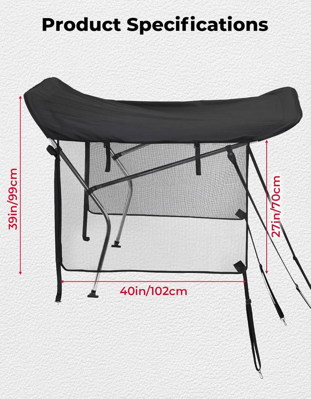 Zero Turn Lawn Mower Sun Shade Canopy with UV Protection for John Deere Cub Cadet Kubota Troy-Bilt