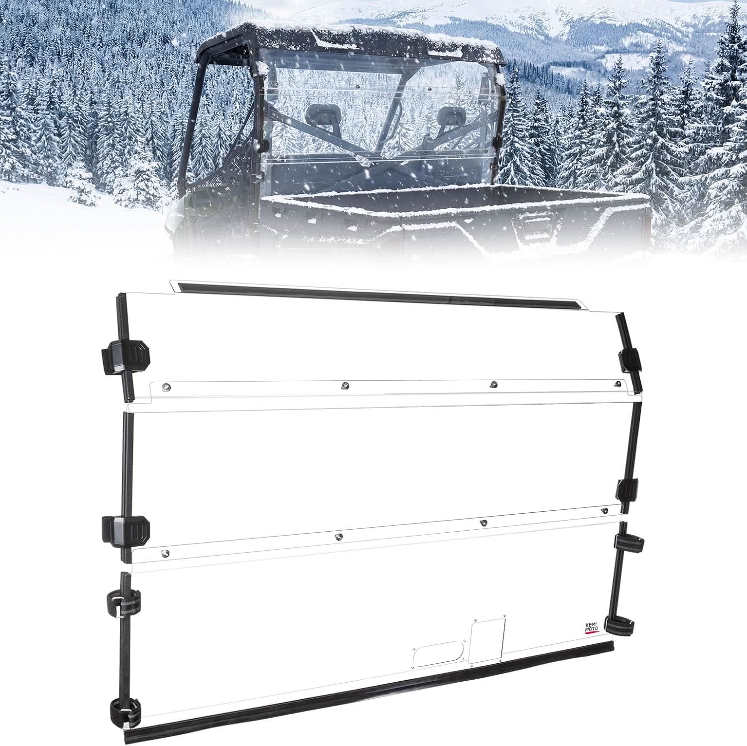 Rear Windshield, Hard-Coated Scratch-Resistant for Polaris Ranger 570 Full Size / 800 / 800 XP / Crew 2012-2025