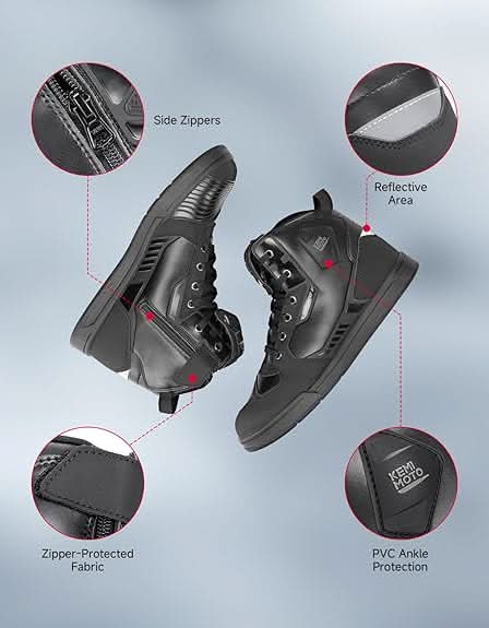 Waterproof Motorcycle Shoes for Men - Kemimoto