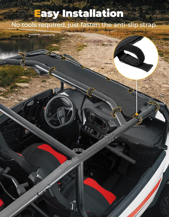 UTV Roof Bag 1680D Overhead Storage for 2024-2025 Polaris RZR XP 1000/ 4 - Kemimoto