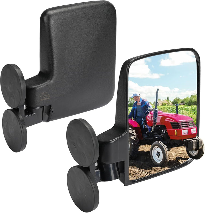 Magnetic Side Mirrors for UTV Golf Cart Tractor Forklifts - Kemimoto