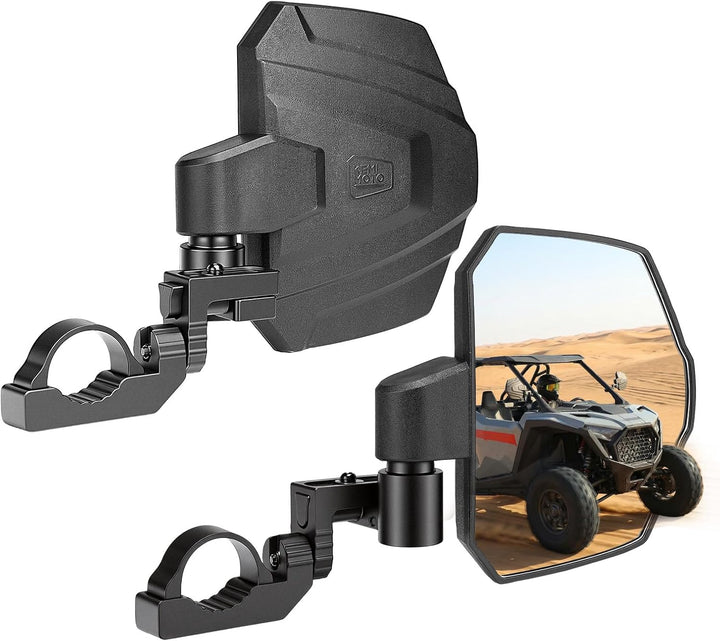 3 in 1 Large Side Mirrors Fit in 1.65-2" Roll-Bar For RZR|X3|Pioneer|Uforce - Kemimoto