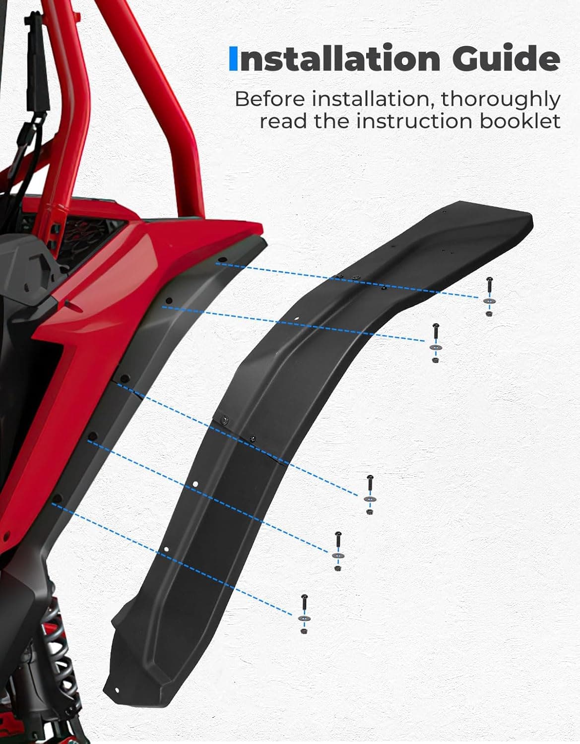 Wider Fender Flares Extensions for Talon 1000X 1000R 1000X-4 (2019-2024) - Kemimoto