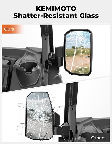 UTV Side Mirrors for Can-Am Defender HD5|7|8|9|10 2016-2025 - Kemimoto