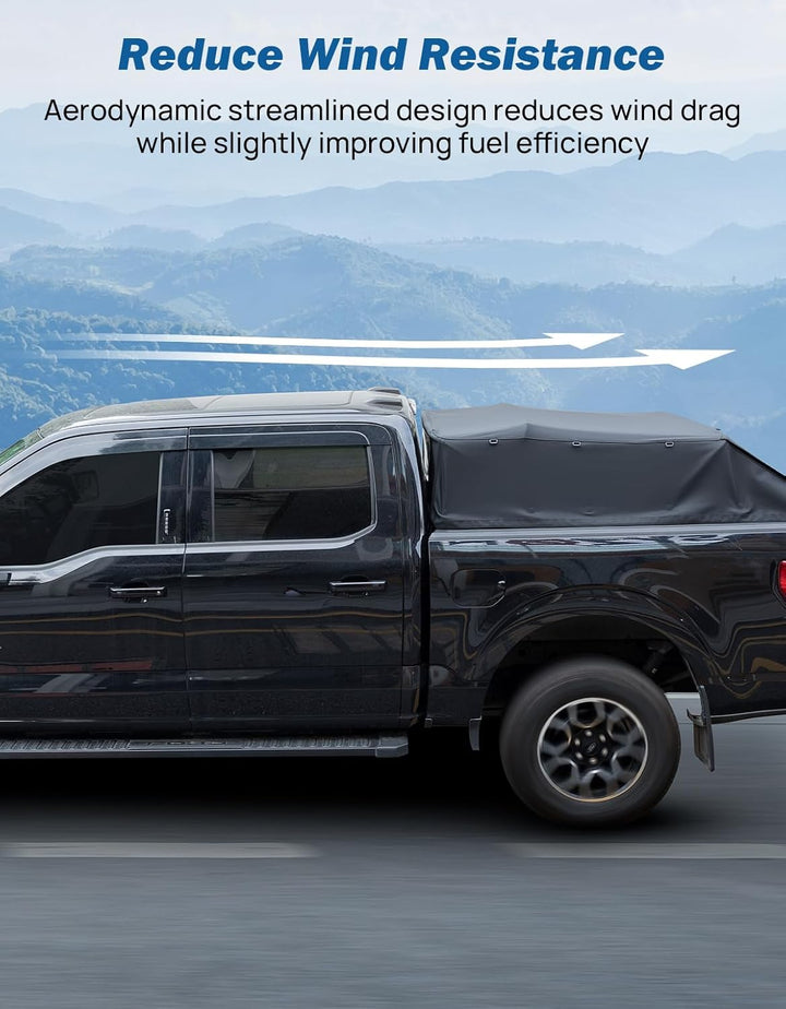 JOYTUTUS Truck Bed Soft Topper for Ford F150 2015-2024 with 5.5' Bed - Kemimoto