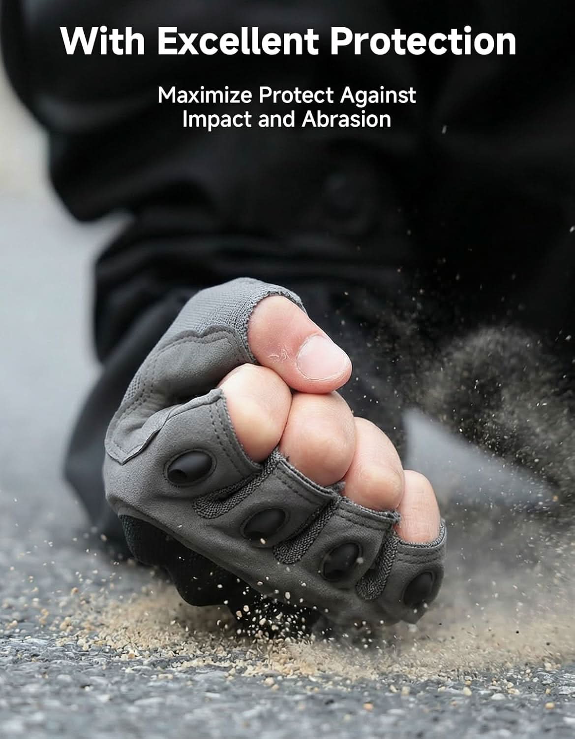 Motorcycle Fingerless Tactical Gloves for Men