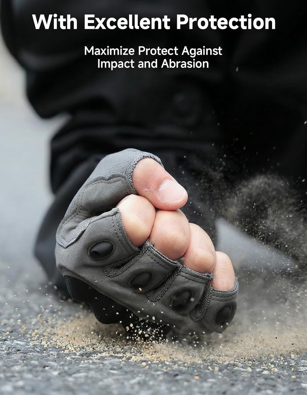 Motorcycle Fingerless Tactical Gloves for Men