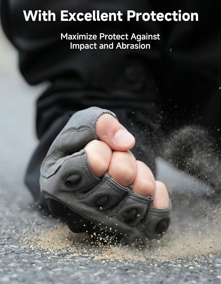Motorcycle Fingerless Tactical Gloves for Men
