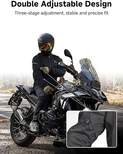 Men’s Mesh Jacket with CE Armor For Motorcycle Riding - Kemimoto