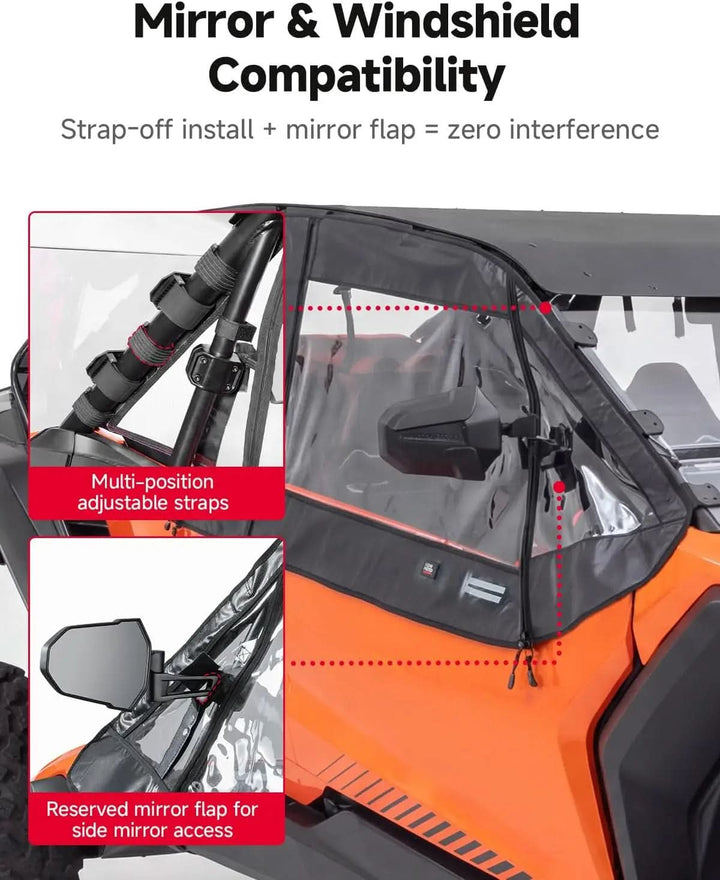 Soft Upper Door Cab Enclosure For CFMOTO ZForce Z10-4
