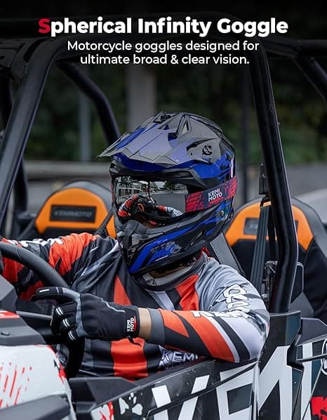 Motorcycle Goggles UV Protection Clear Vision - Kemimoto