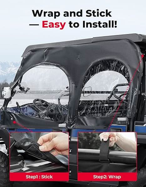 Soft Upper Doors For Kawasaki Mule Pro FXT|DXT 2015-2025 - Kemimoto