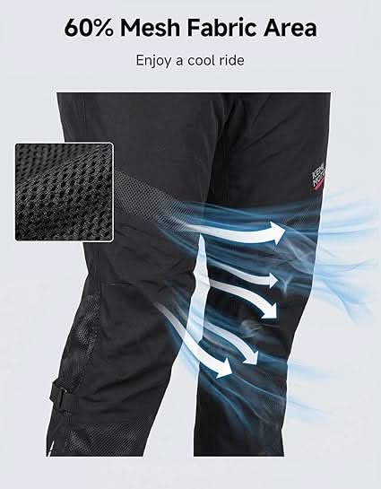 Motorcycle Pants for Men with CE Armor Pockets