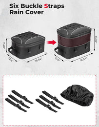 Motorcycle Tail Bag, 25L-45L Expandable Motorbike Helmet Bag - Kemimoto