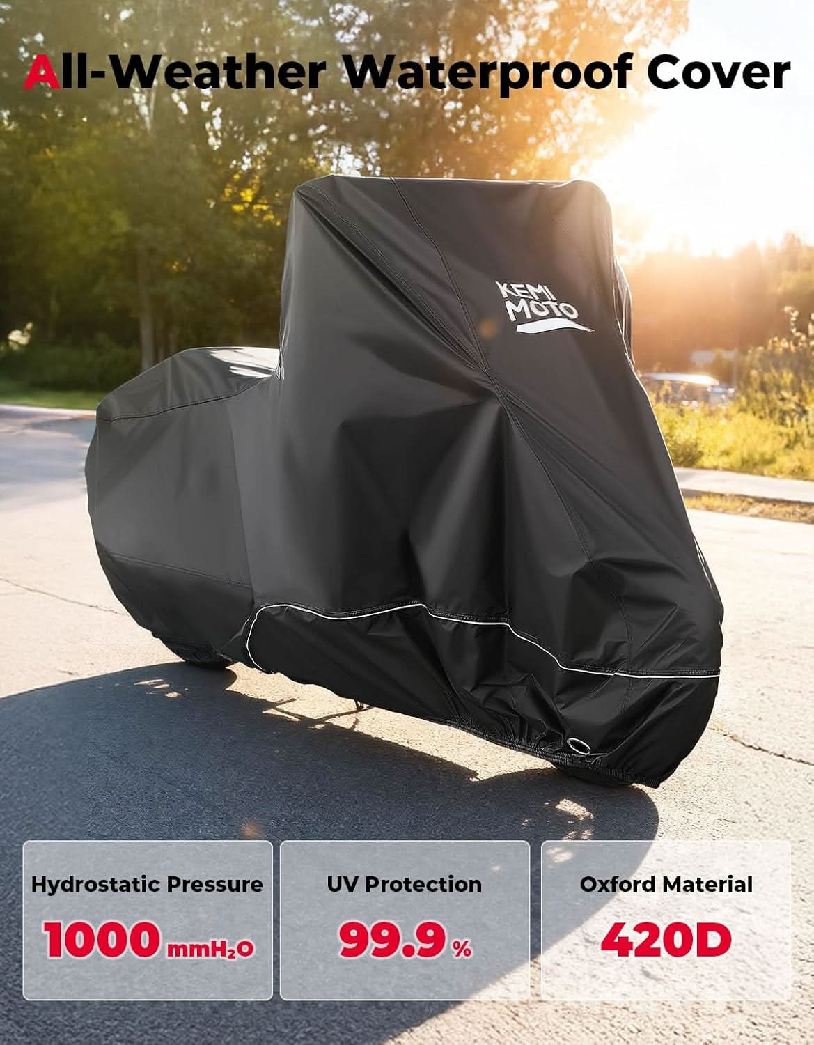 Heavy Duty Motorcycle Cover for Harley & Cruiser Bikes