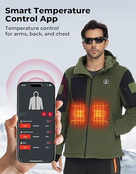 Heated Jacket with 12V 20000mAh Battery Pack - Kemimoto