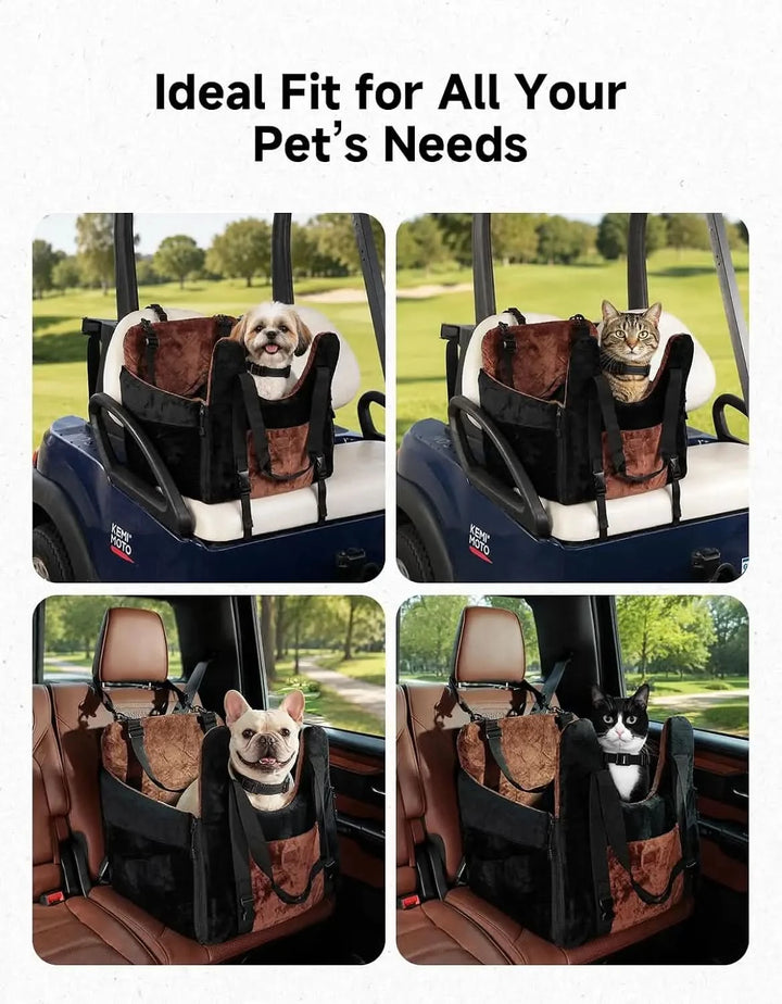 Golf Cart Dog Seat with Washable Cover for Small and Medium Pets