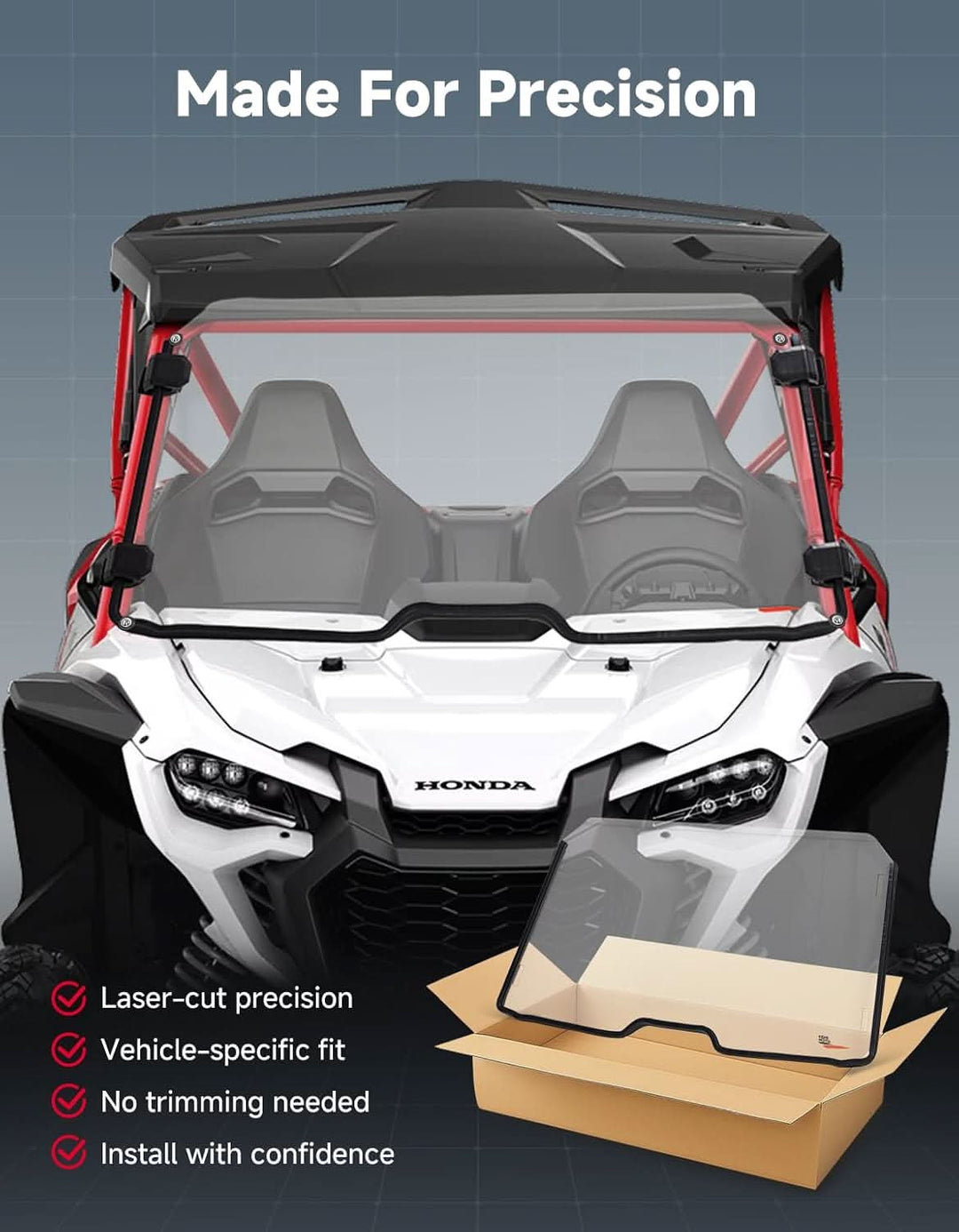 Front Windshield For Honda Talon 1000(2019+) - Kemimoto