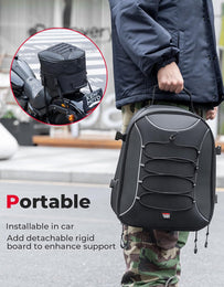 Motorcycle Tail Bag, 25L-45L Expandable Motorbike Helmet Bag - Kemimoto